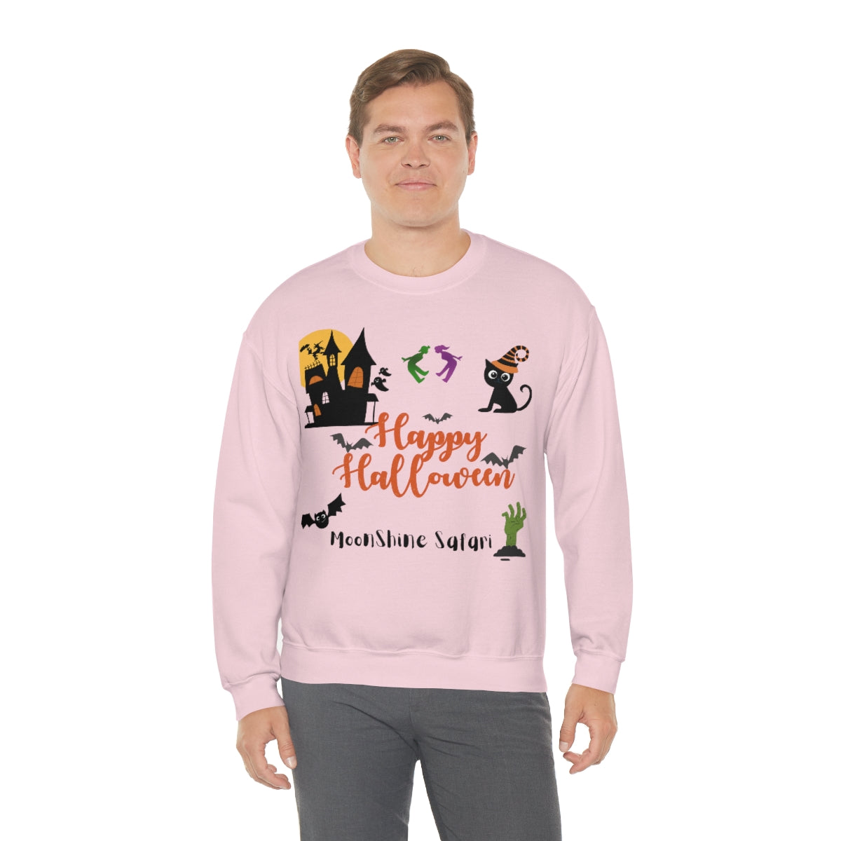 MoonShine Safari Halloween Unisex Heavy Blend™ Crewneck Sweatshirt