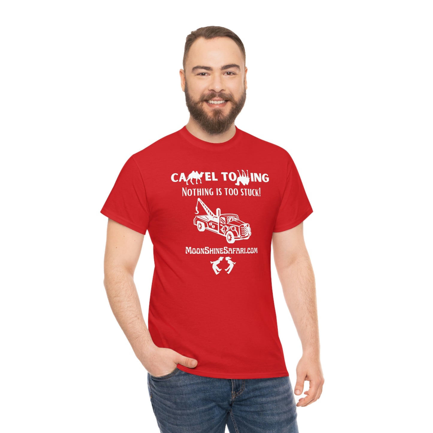 MoonShine Safari Camel Towing Unisex Heavy Cotton Tee