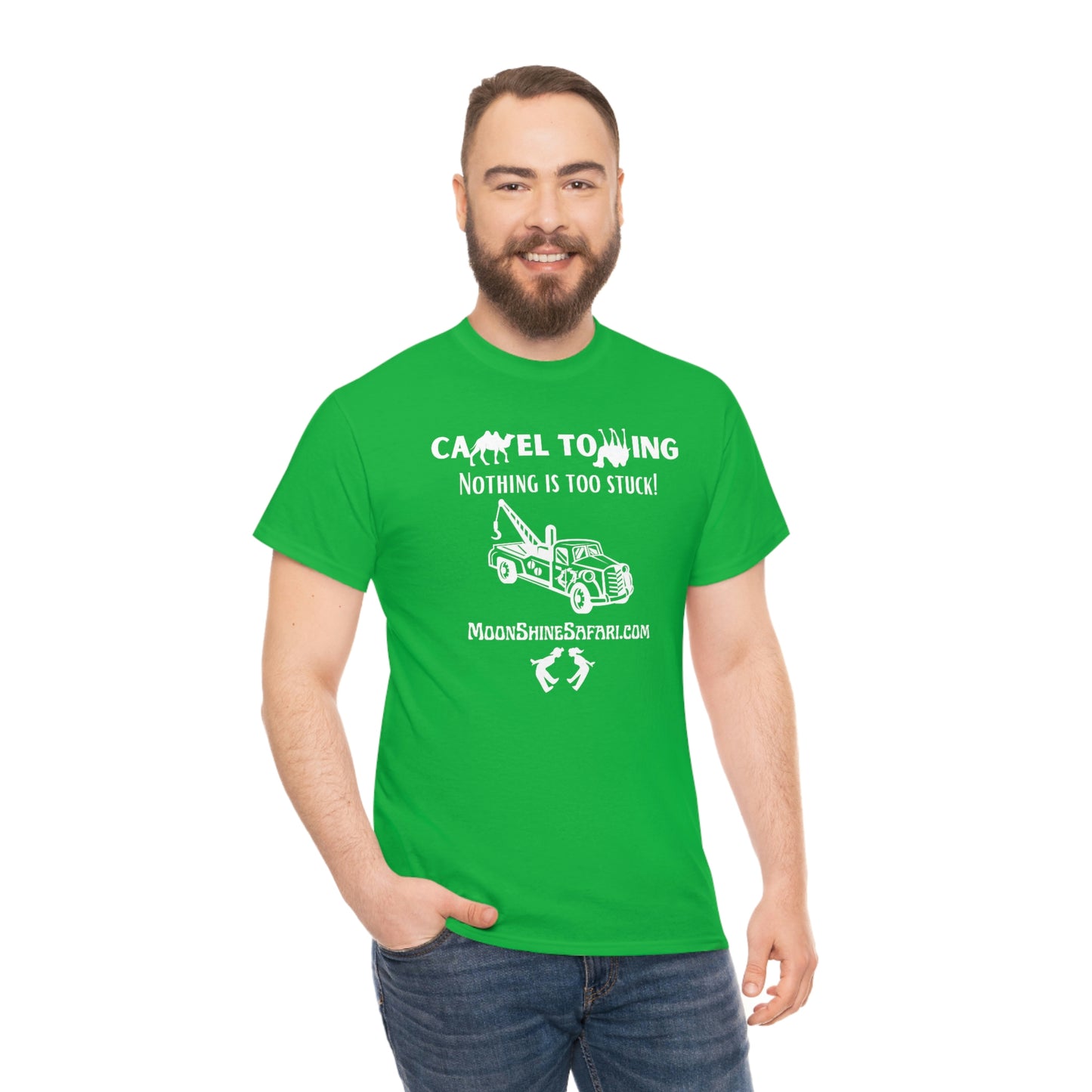 MoonShine Safari Camel Towing Unisex Heavy Cotton Tee