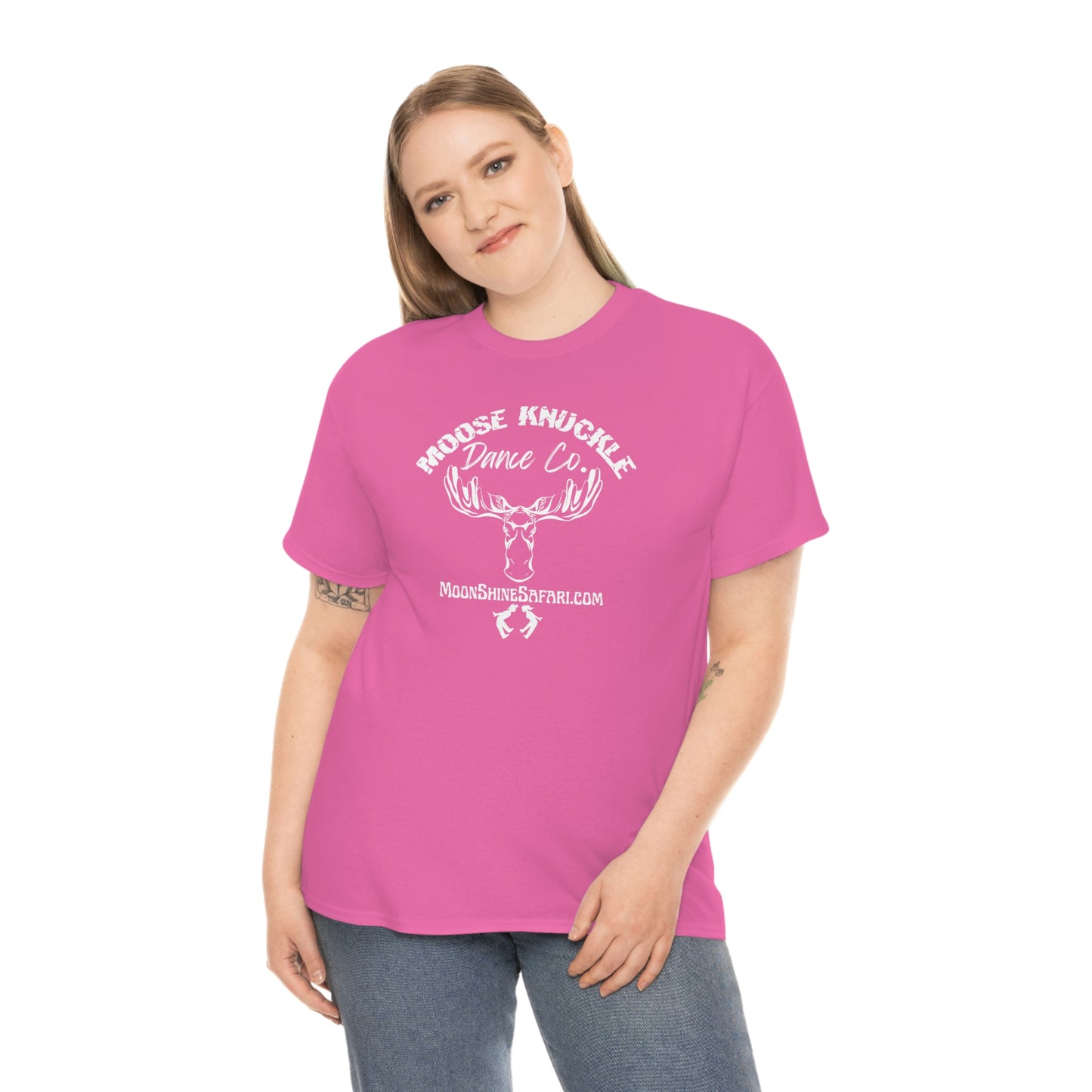 MoonShine Safari Moose Knuckle Dance Co Unisex Heavy Cotton Tee