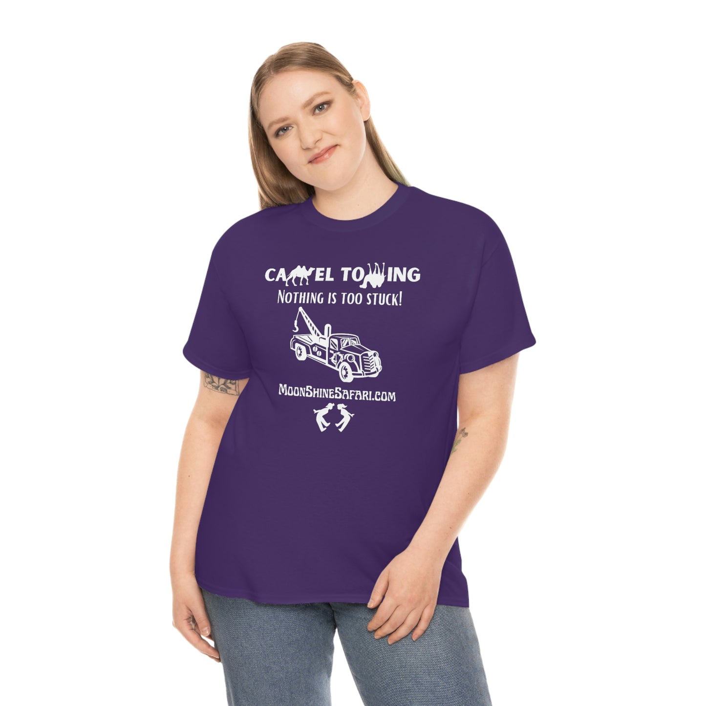 MoonShine Safari Camel Towing Unisex Heavy Cotton Tee