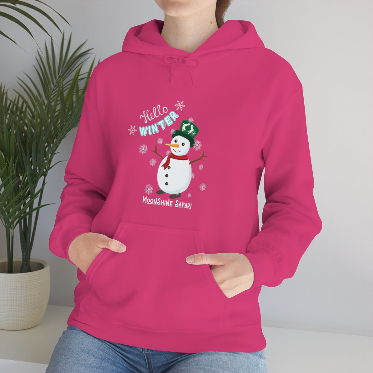 MoonShine Safari Winter Snowman Unisex Heavy Blend™ Hooded Sweatshirt