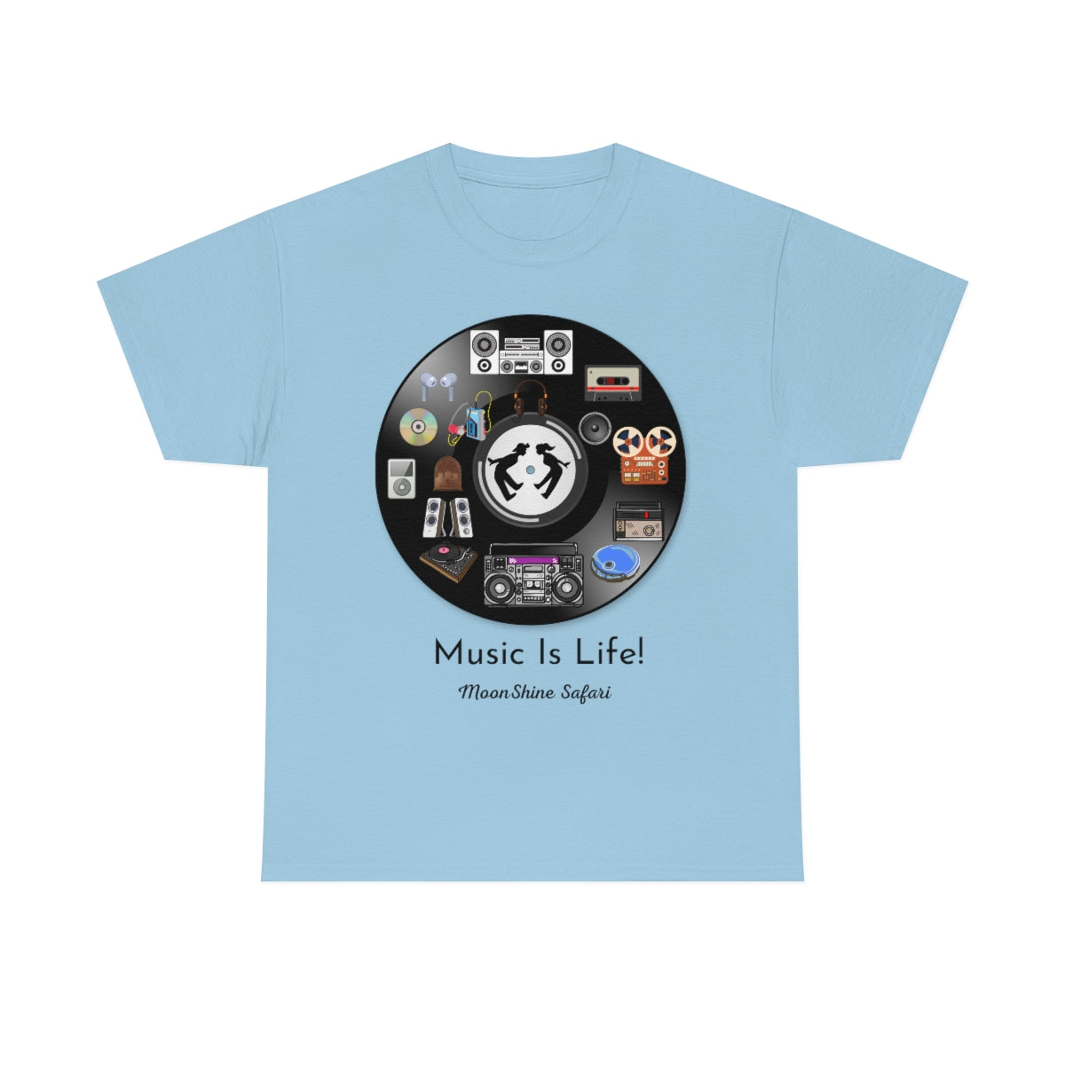 MoonShine Safari Music is Life Unisex Heavy Cotton Tee