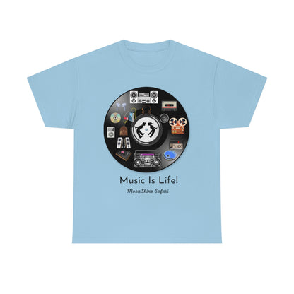 MoonShine Safari Music is Life Unisex Heavy Cotton Tee