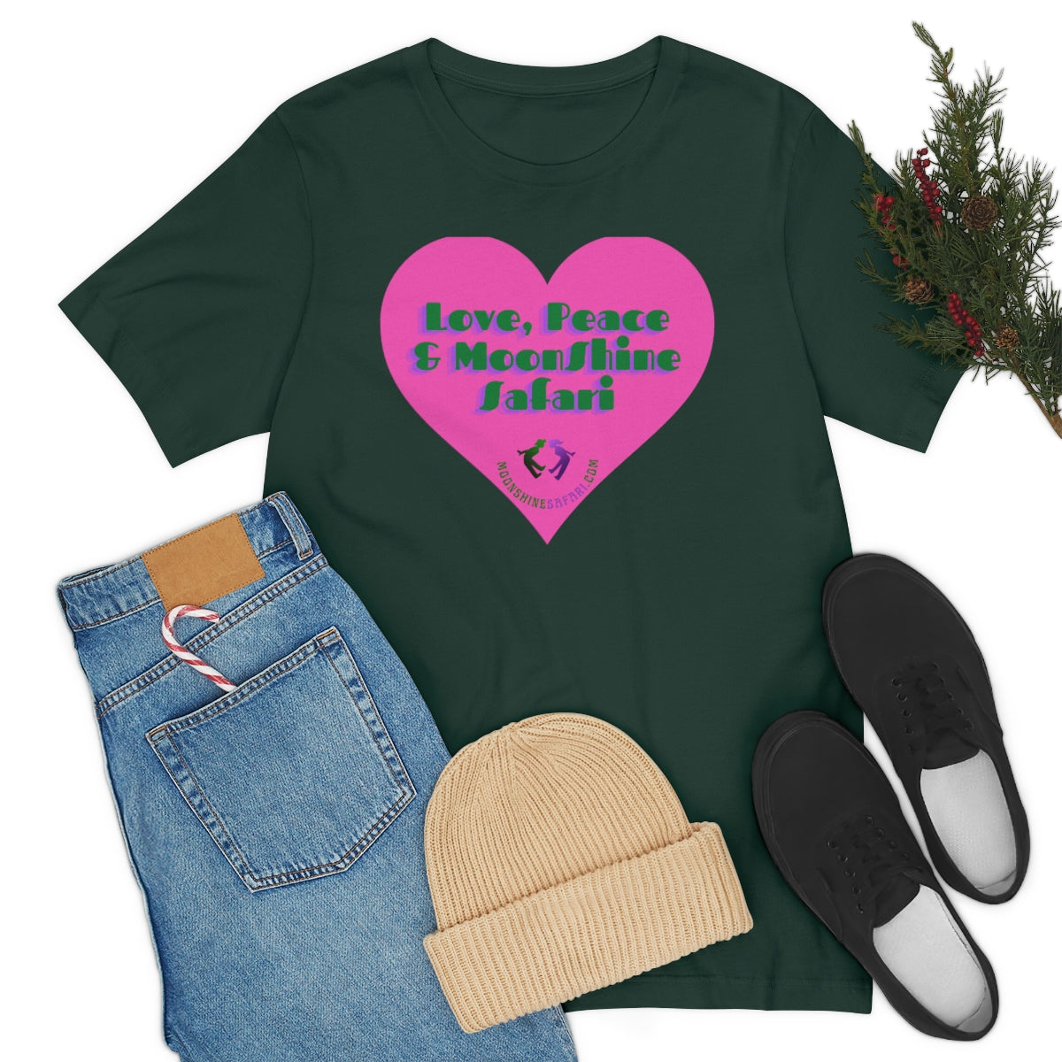 MoonShine Safari Love Peace Unisex Jersey Short Sleeve Tee