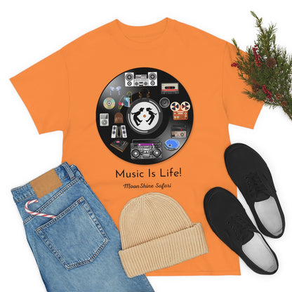 MoonShine Safari Music is Life Unisex Heavy Cotton Tee