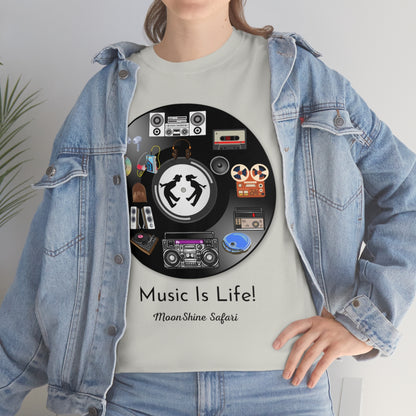 MoonShine Safari Music is Life Unisex Heavy Cotton Tee