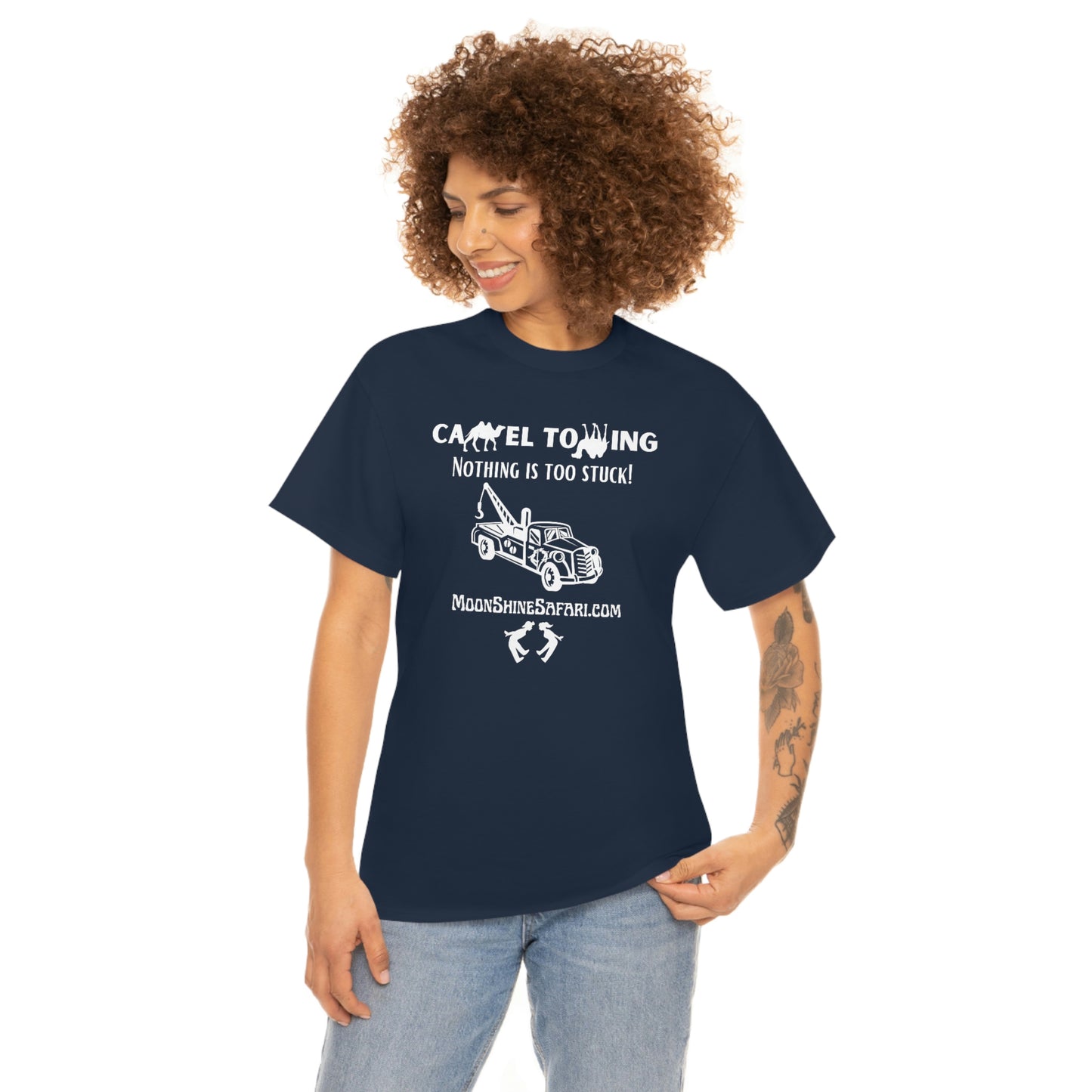 MoonShine Safari Camel Towing Unisex Heavy Cotton Tee