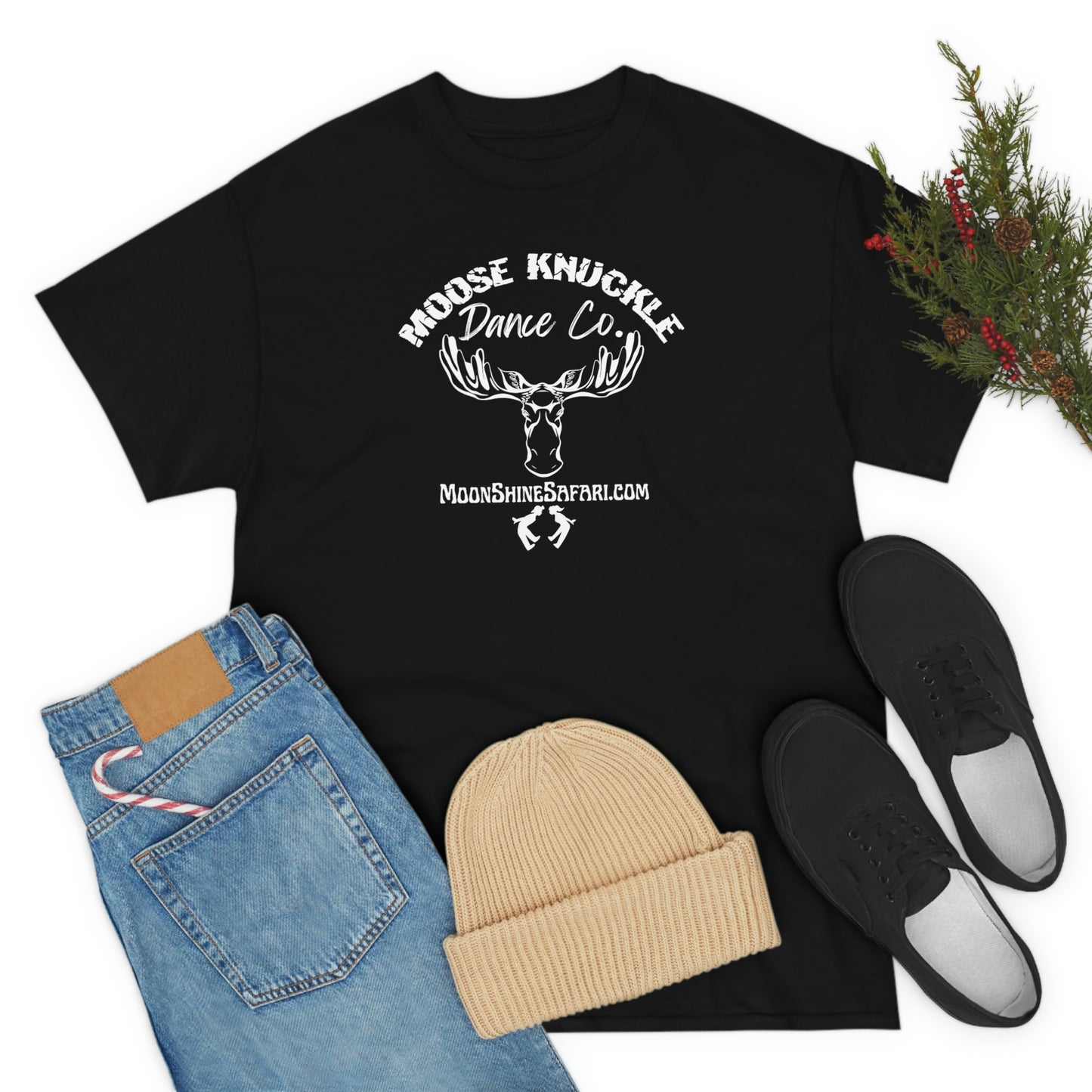 MoonShine Safari Moose Knuckle Dance Co Unisex Heavy Cotton Tee