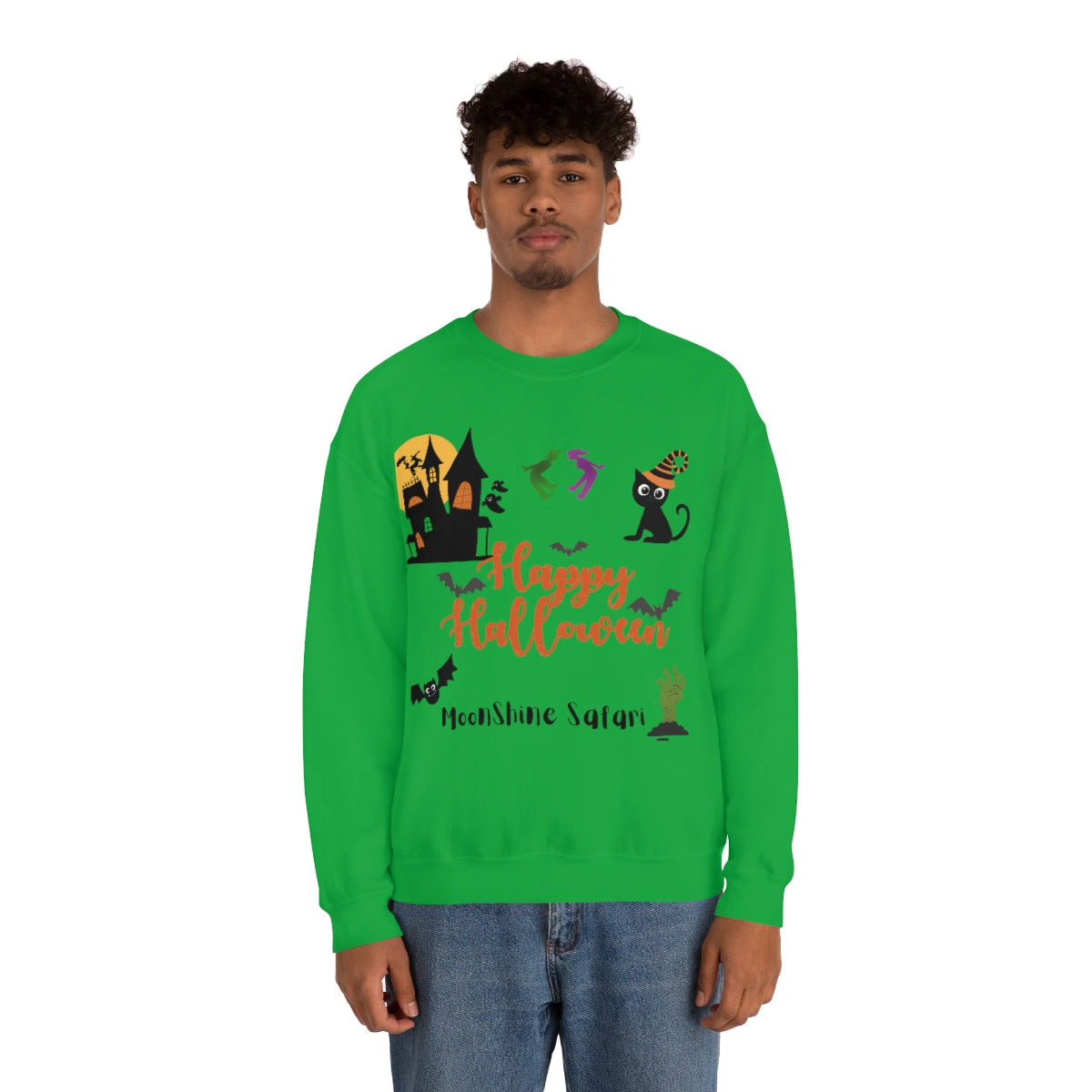 MoonShine Safari Halloween Unisex Heavy Blend™ Crewneck Sweatshirt