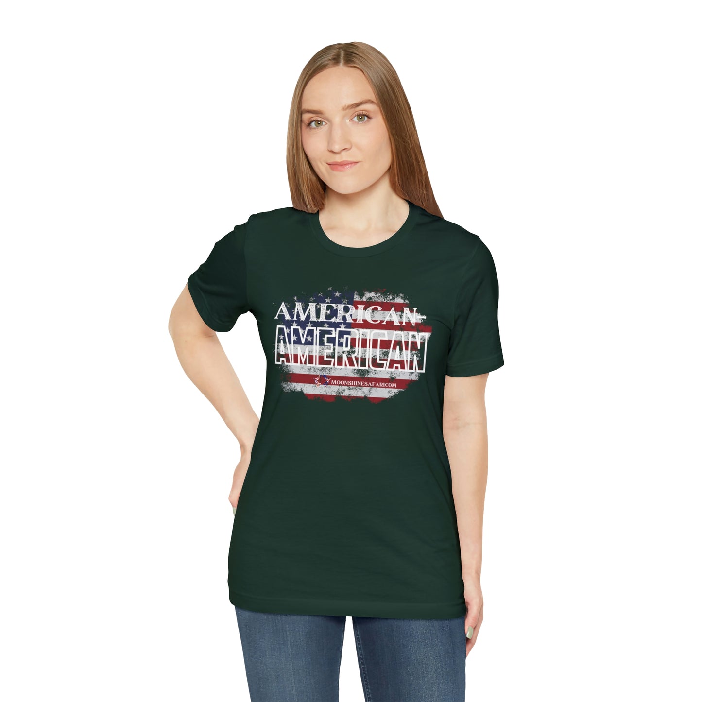 MoonShine Safari American-American Unisex Jersey Short Sleeve Tee