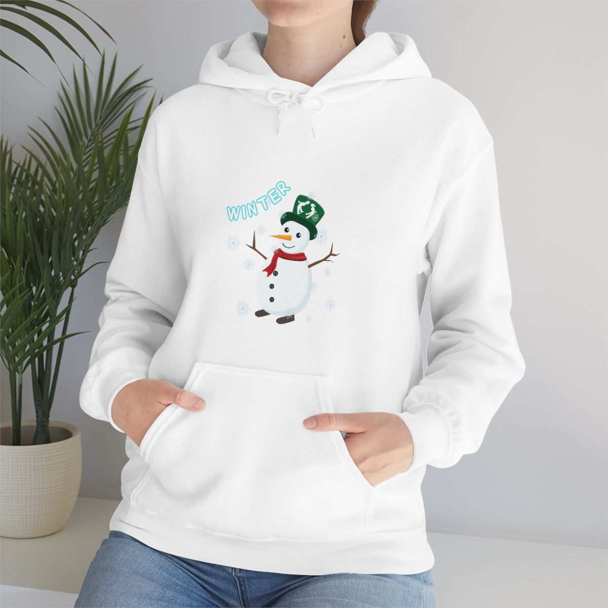 MoonShine Safari Winter Snowman Unisex Heavy Blend™ Hooded Sweatshirt