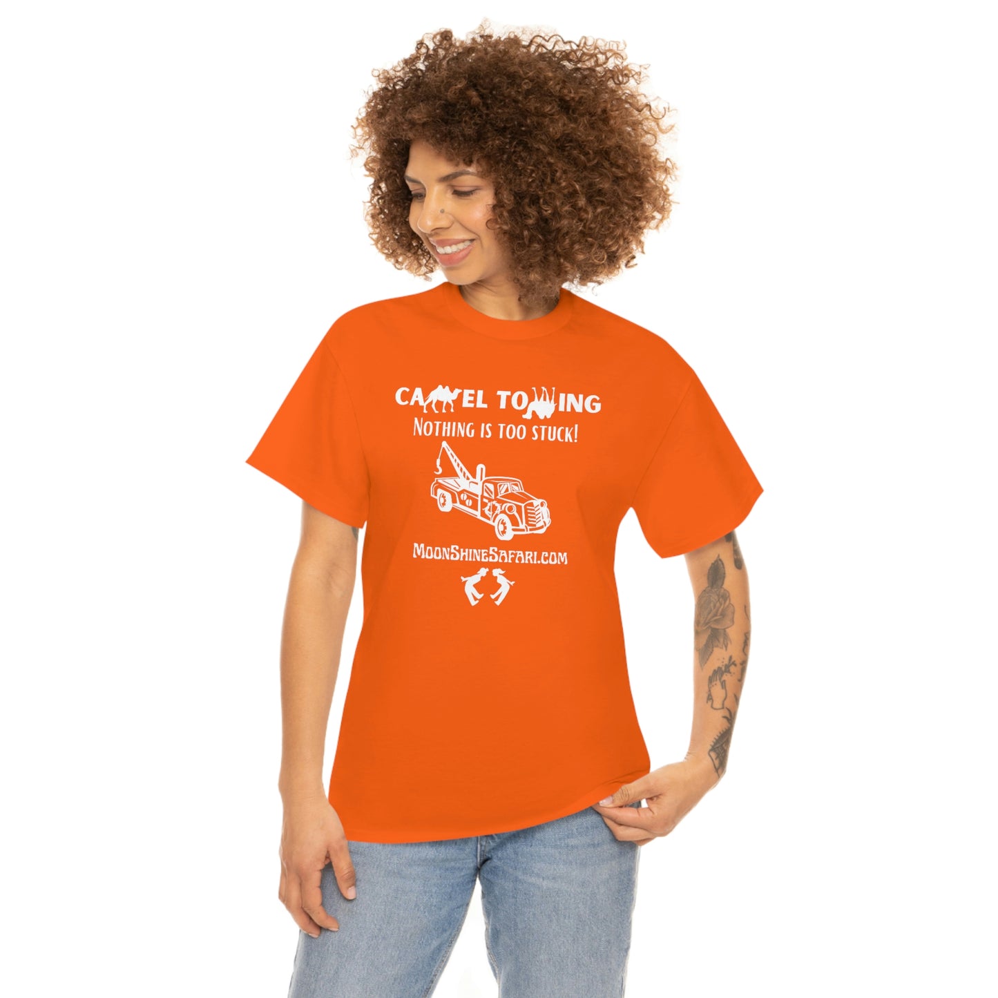 MoonShine Safari Camel Towing Unisex Heavy Cotton Tee