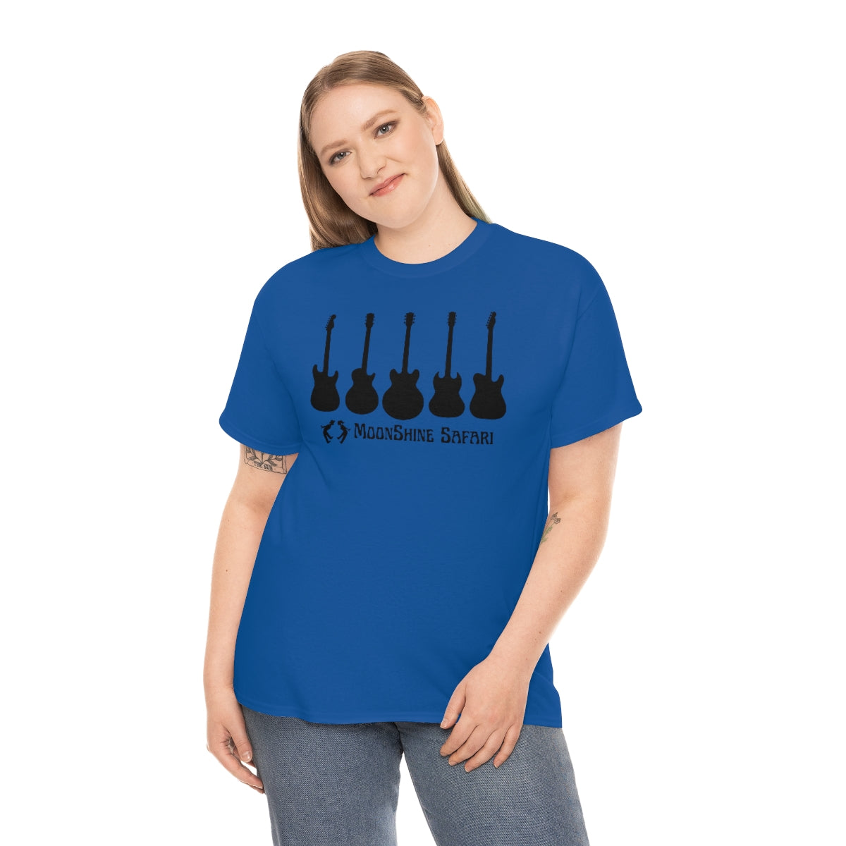 MoonShine Safari Electric Guitar Pillars Unisex Heavy Cotton Tee