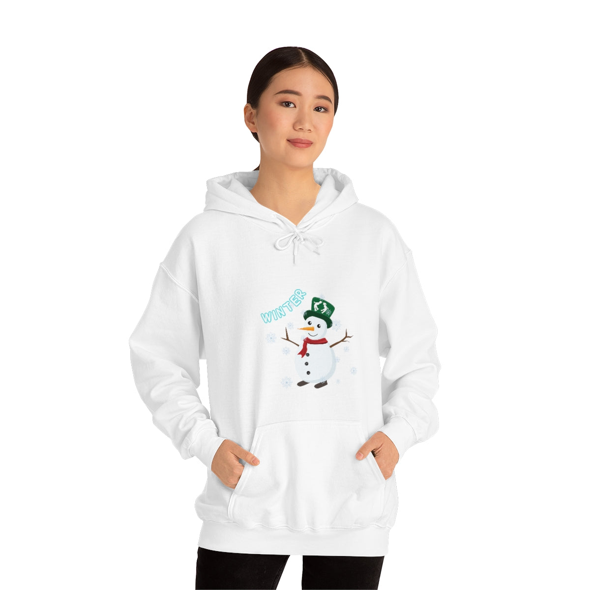 MoonShine Safari Winter Snowman Unisex Heavy Blend™ Hooded Sweatshirt