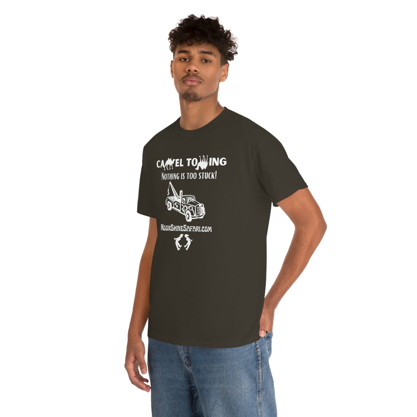 MoonShine Safari Camel Towing Unisex Heavy Cotton Tee