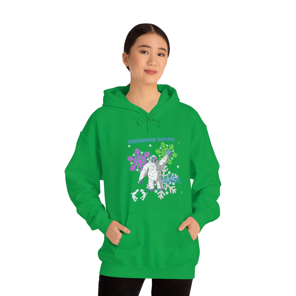 MoonShine Safari Winter Bumble Unisex Heavy Blend™ Hooded Sweatshirt