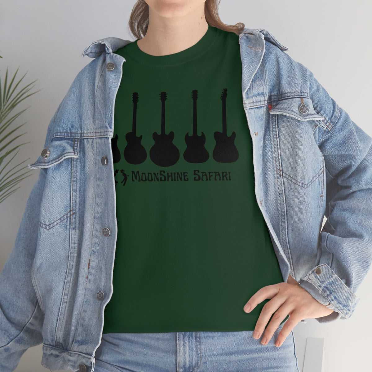 MoonShine Safari Electric Guitar Pillars Unisex Heavy Cotton Tee