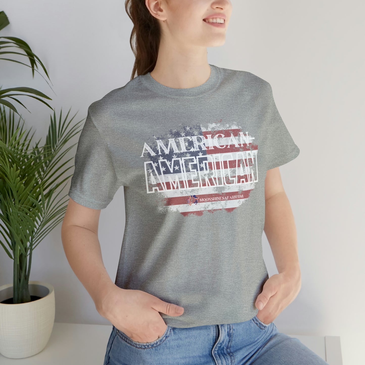 MoonShine Safari American-American Unisex Jersey Short Sleeve Tee