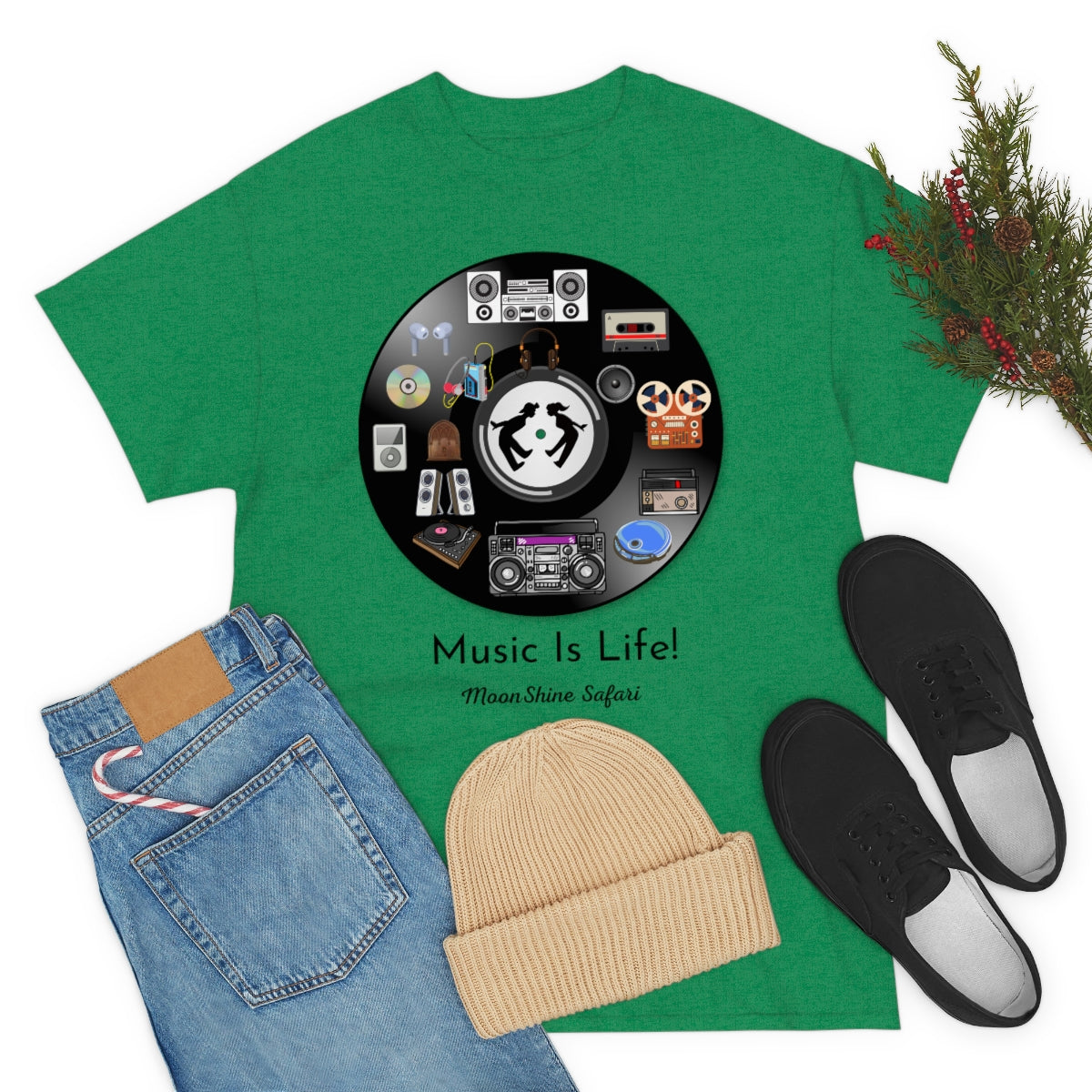 MoonShine Safari Music is Life Unisex Heavy Cotton Tee