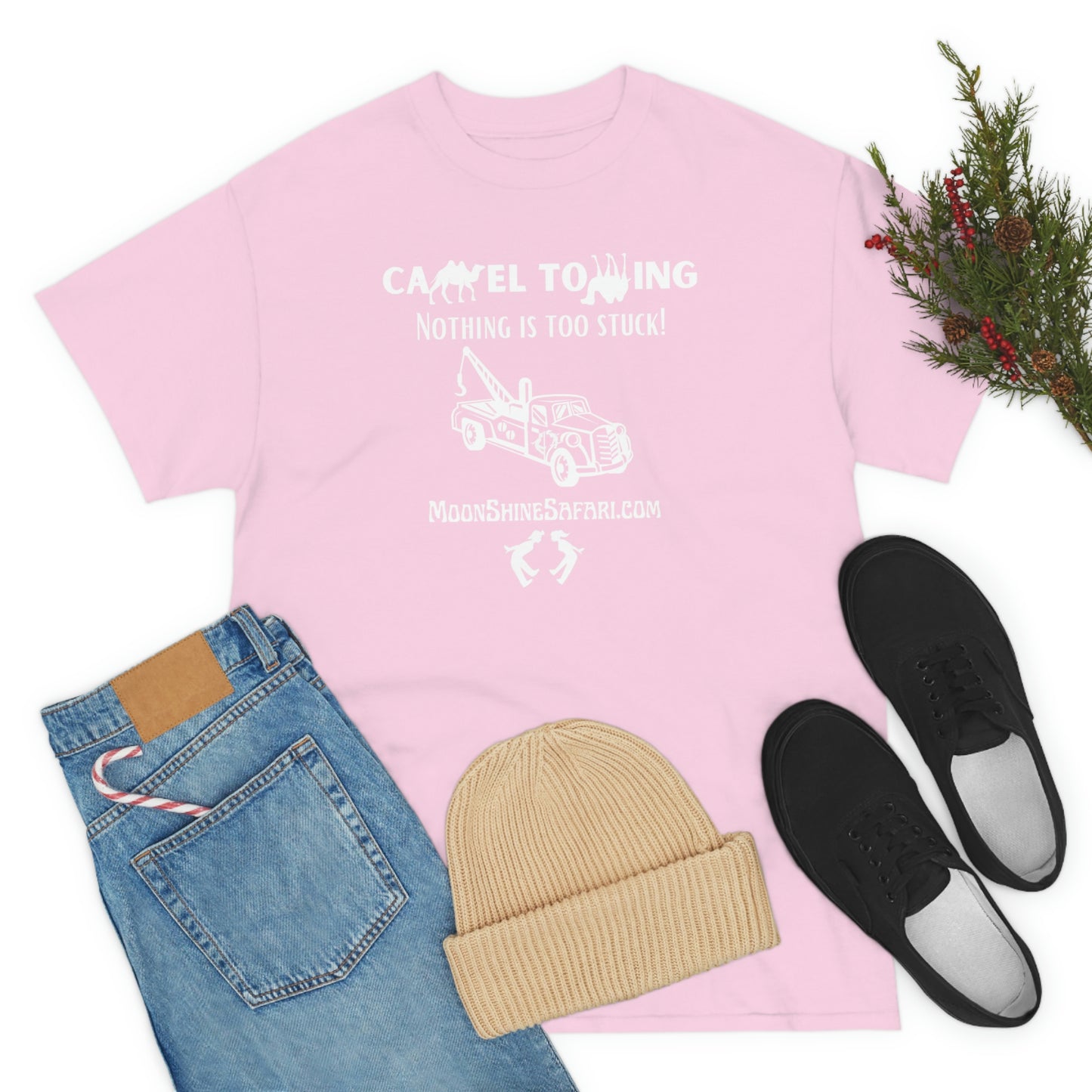 MoonShine Safari Camel Towing Unisex Heavy Cotton Tee