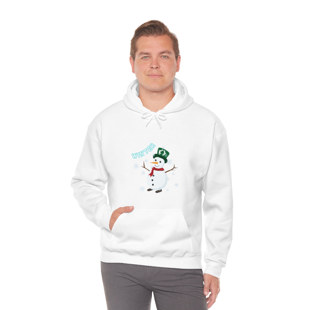 MoonShine Safari Winter Snowman Unisex Heavy Blend™ Hooded Sweatshirt