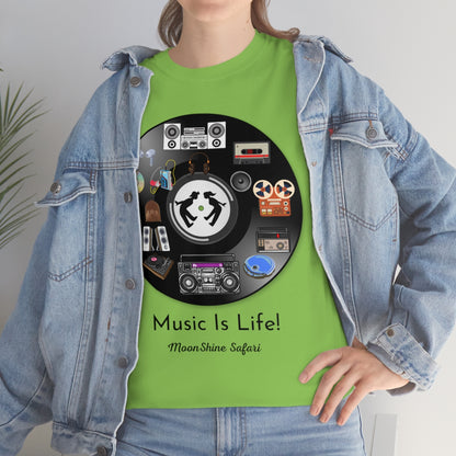 MoonShine Safari Music is Life Unisex Heavy Cotton Tee