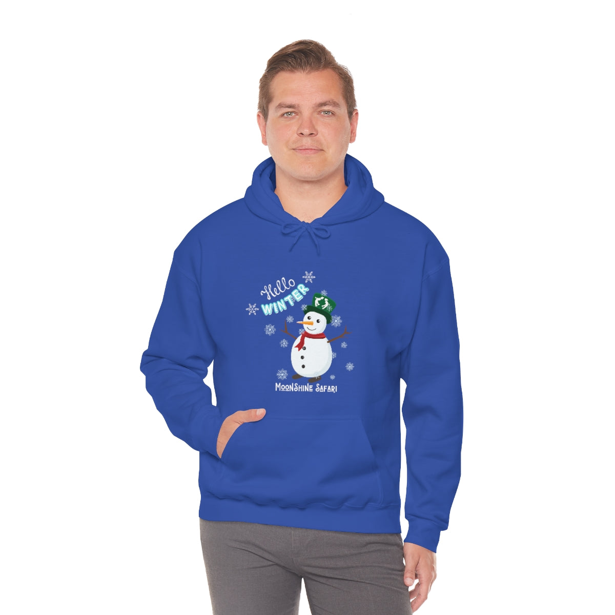 MoonShine Safari Winter Snowman Unisex Heavy Blend™ Hooded Sweatshirt