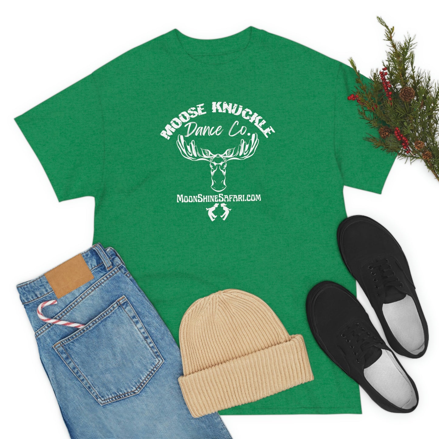 MoonShine Safari Moose Knuckle Dance Co Unisex Heavy Cotton Tee