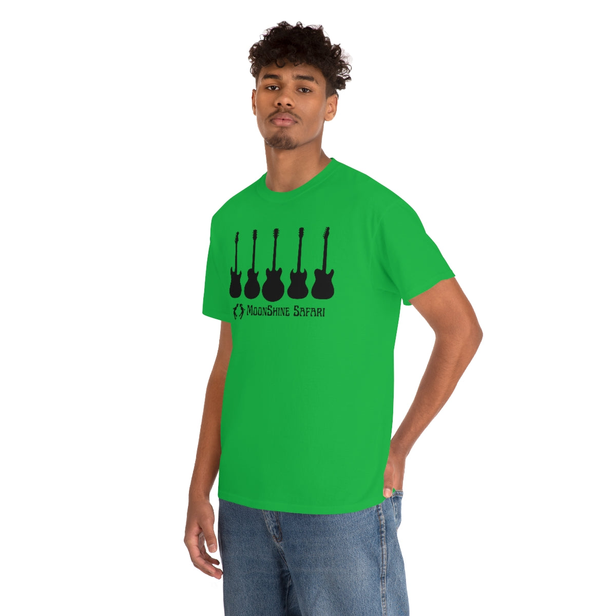 MoonShine Safari Electric Guitar Pillars Unisex Heavy Cotton Tee