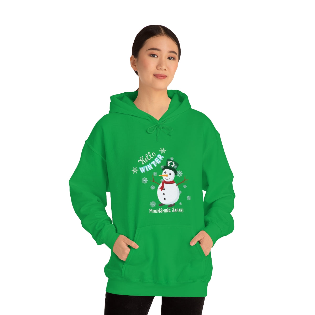 MoonShine Safari Winter Snowman Unisex Heavy Blend™ Hooded Sweatshirt