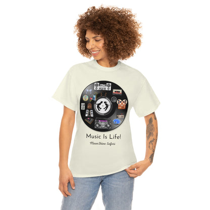 MoonShine Safari Music is Life Unisex Heavy Cotton Tee