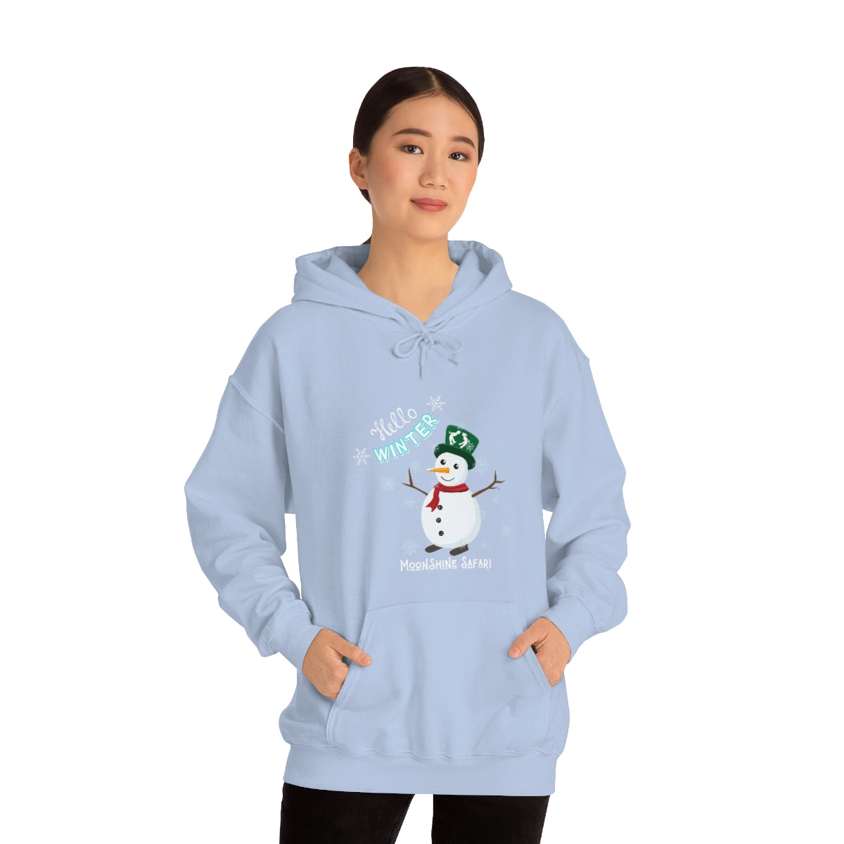 MoonShine Safari Winter Snowman Unisex Heavy Blend™ Hooded Sweatshirt