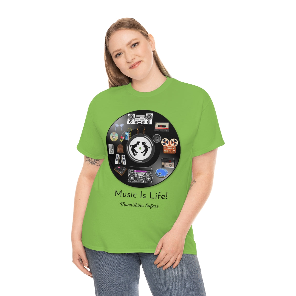 MoonShine Safari Music is Life Unisex Heavy Cotton Tee