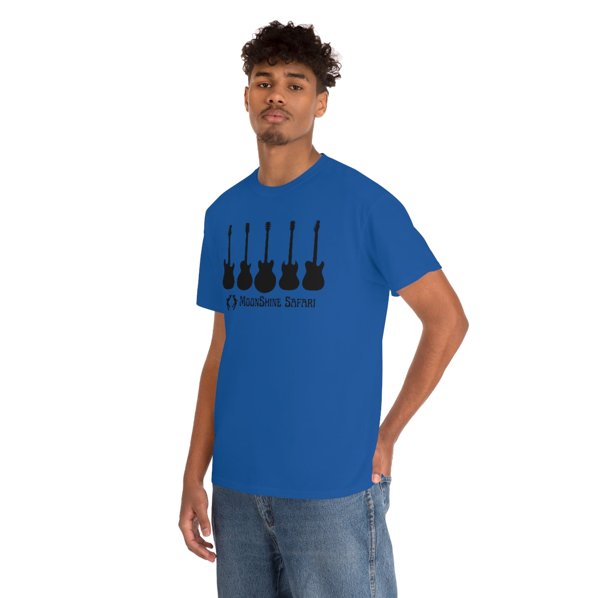 MoonShine Safari Electric Guitar Pillars Unisex Heavy Cotton Tee