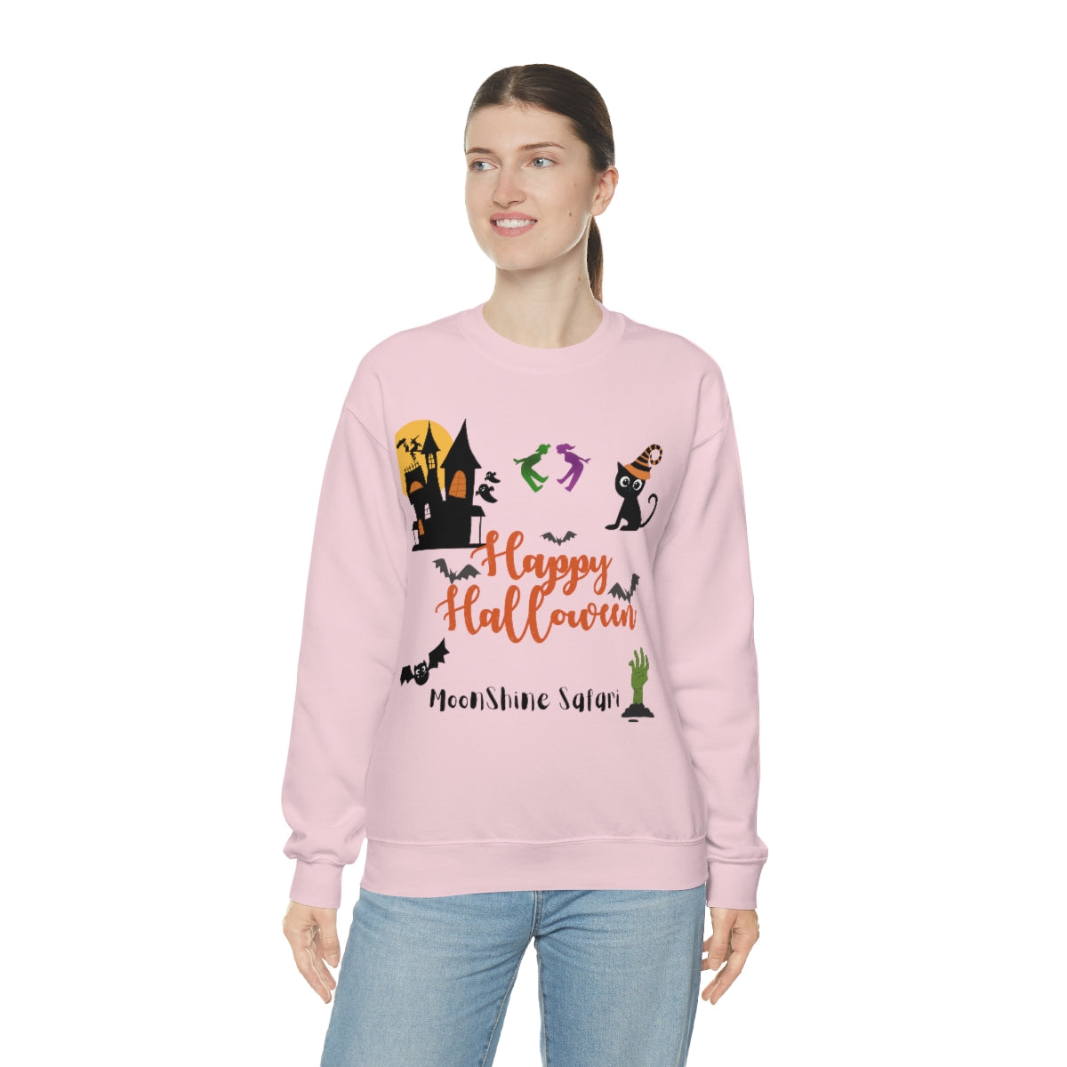 MoonShine Safari Halloween Unisex Heavy Blend™ Crewneck Sweatshirt