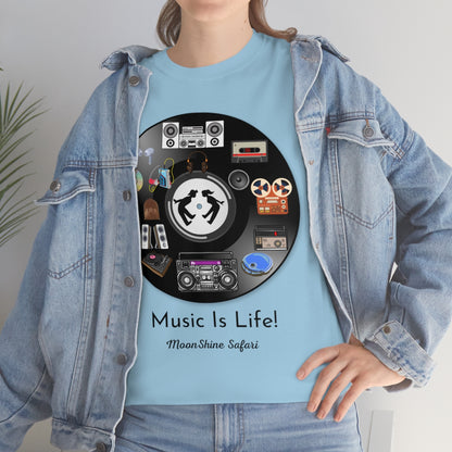 MoonShine Safari Music is Life Unisex Heavy Cotton Tee