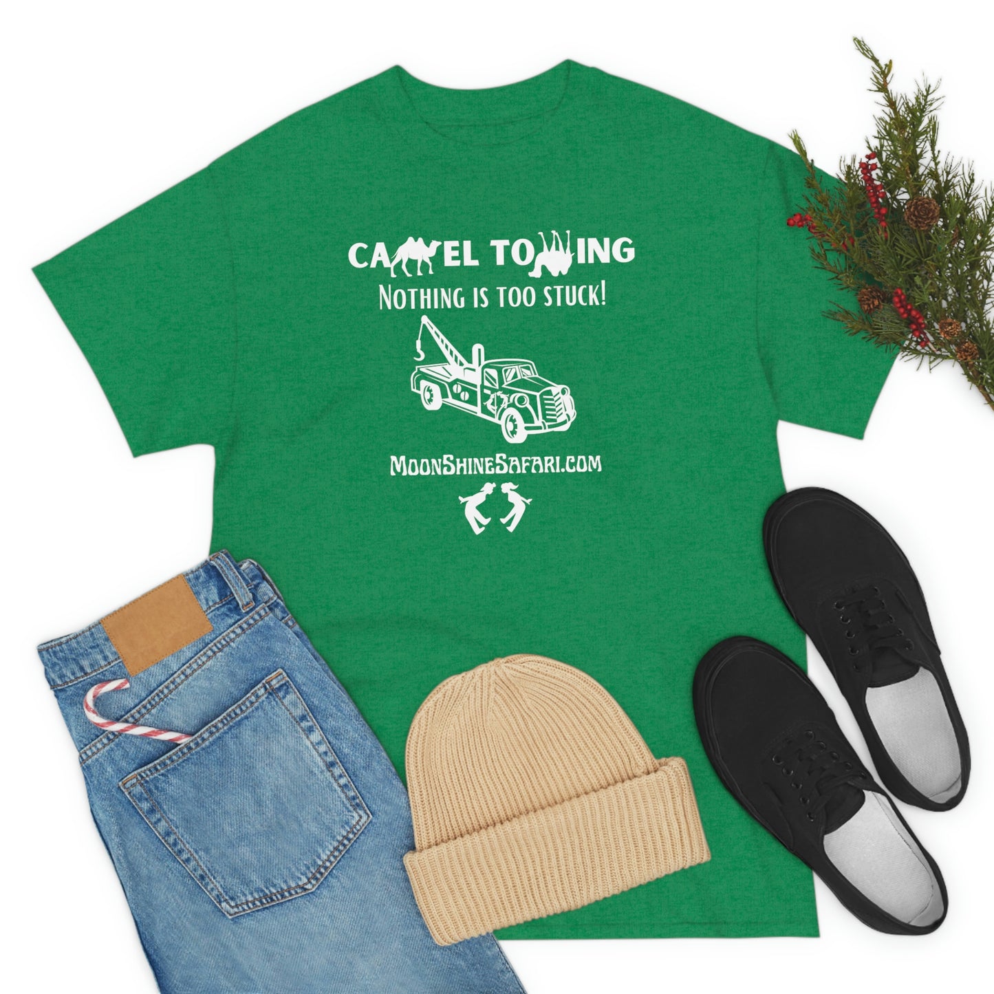 MoonShine Safari Camel Towing Unisex Heavy Cotton Tee