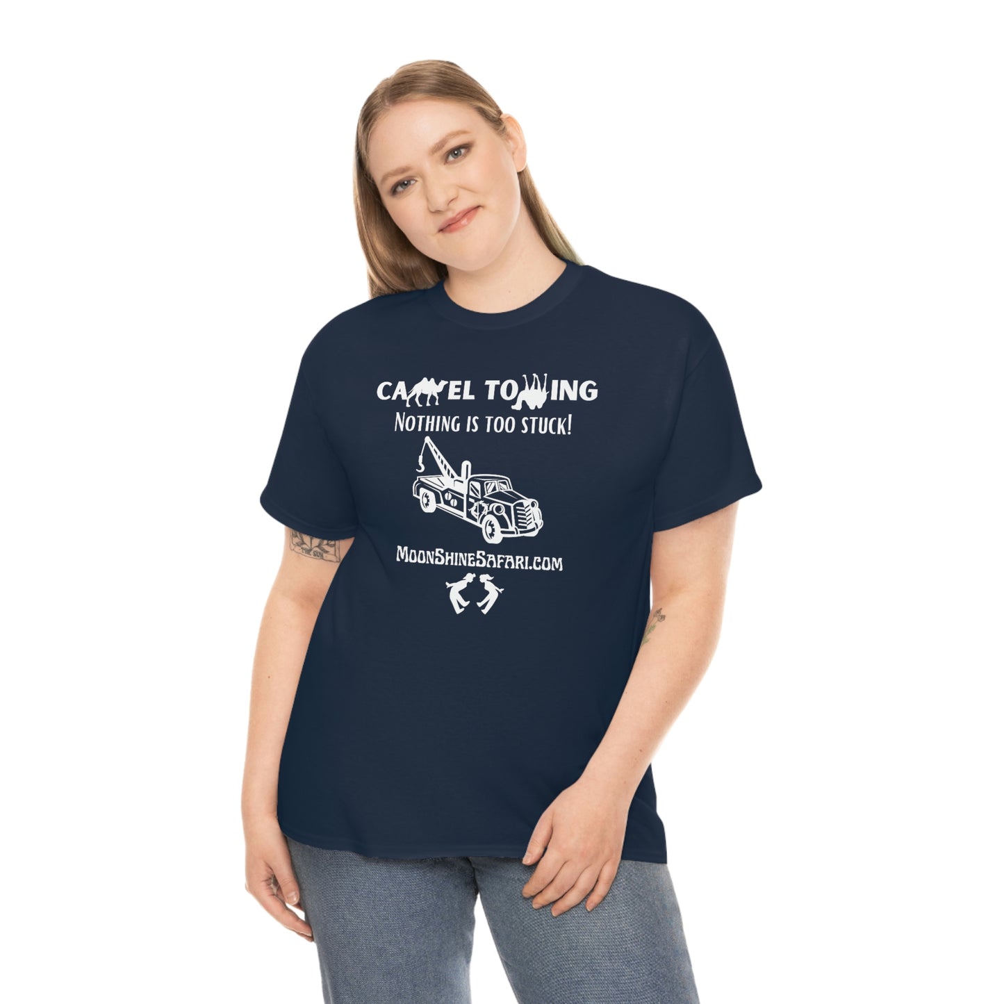 MoonShine Safari Camel Towing Unisex Heavy Cotton Tee