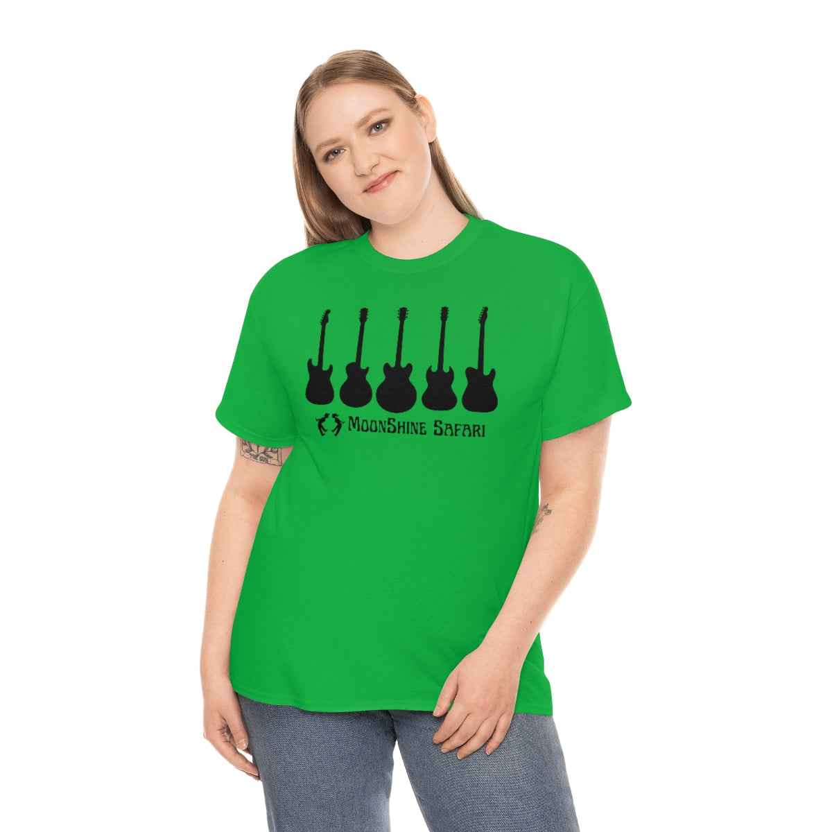 MoonShine Safari Electric Guitar Pillars Unisex Heavy Cotton Tee