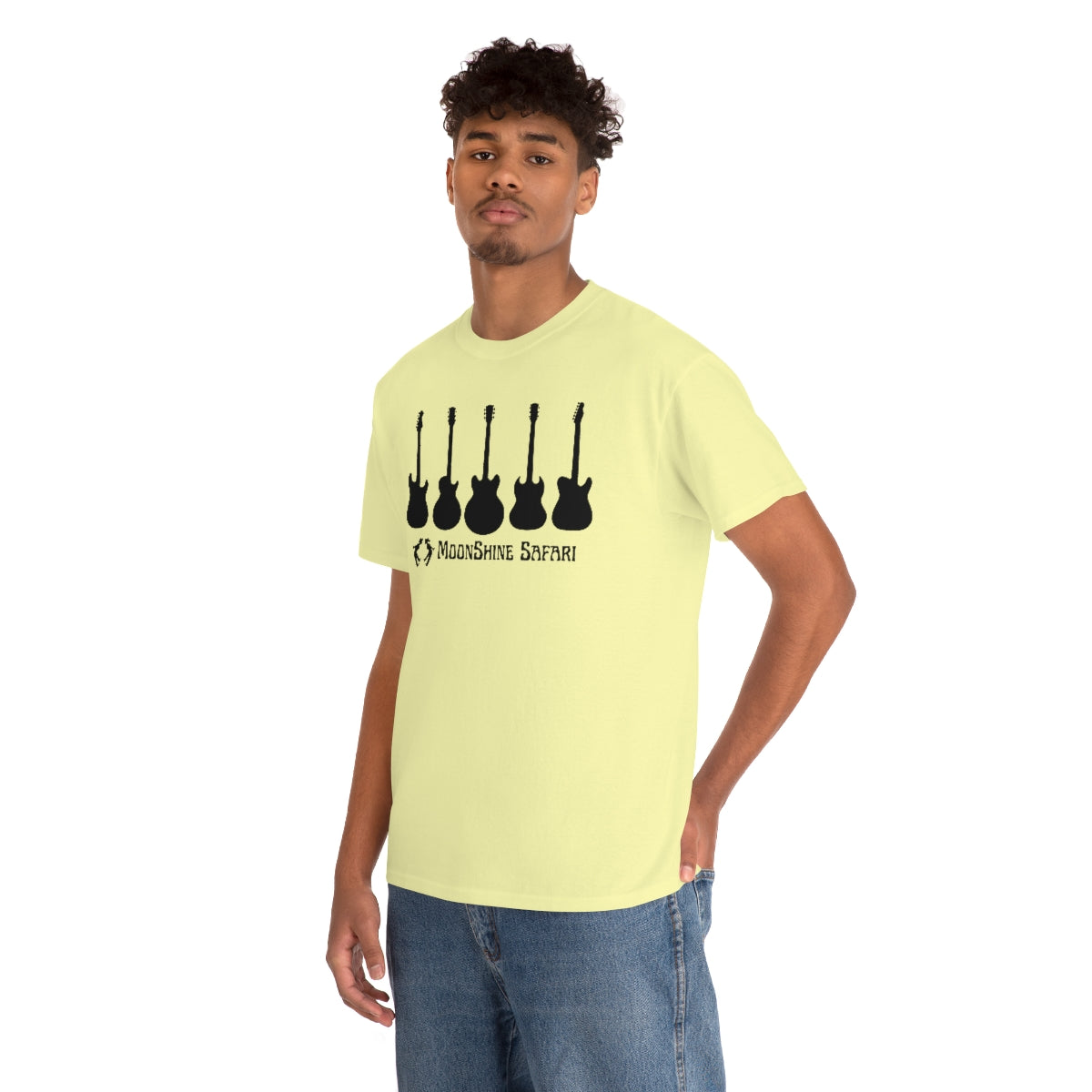 MoonShine Safari Electric Guitar Pillars Unisex Heavy Cotton Tee