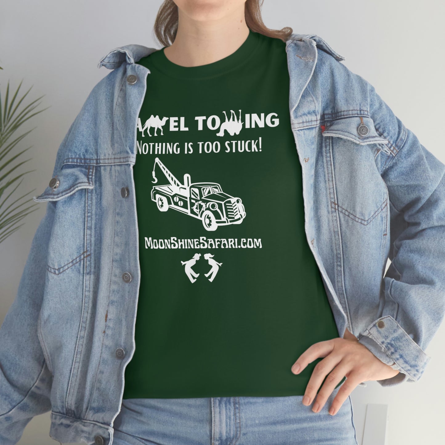 MoonShine Safari Camel Towing Unisex Heavy Cotton Tee