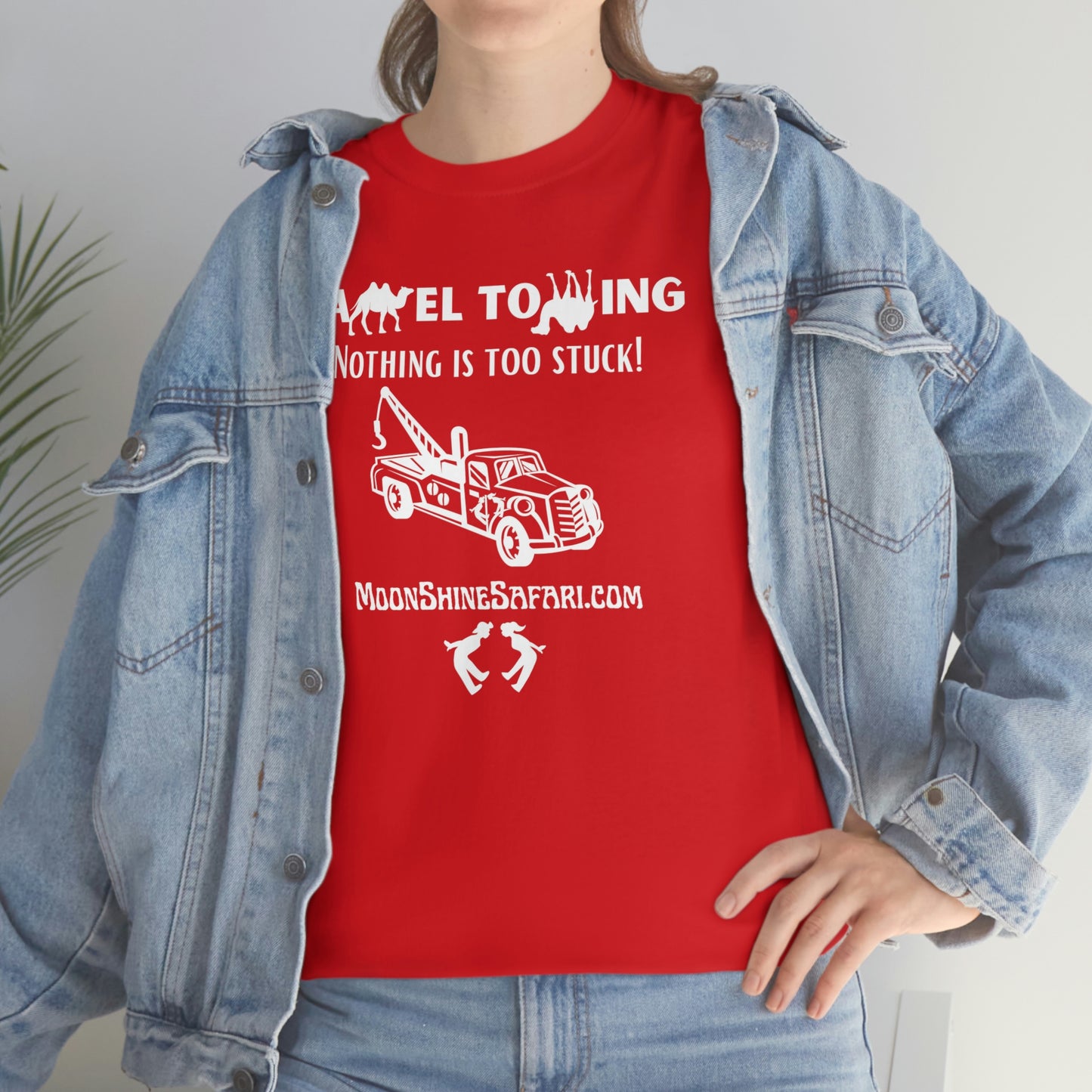 MoonShine Safari Camel Towing Unisex Heavy Cotton Tee