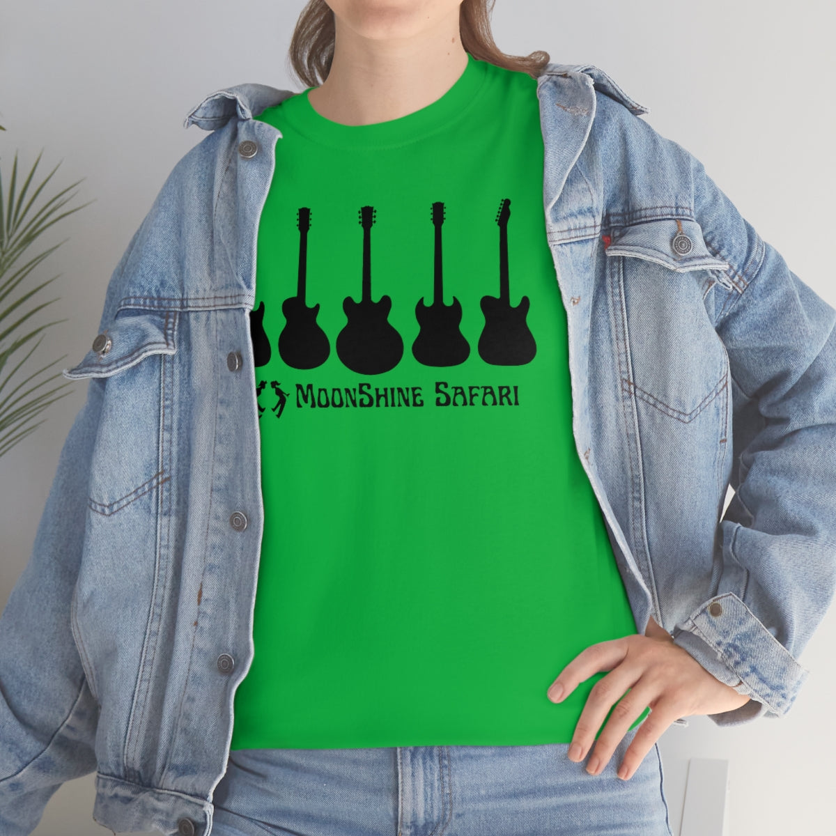 MoonShine Safari Electric Guitar Pillars Unisex Heavy Cotton Tee