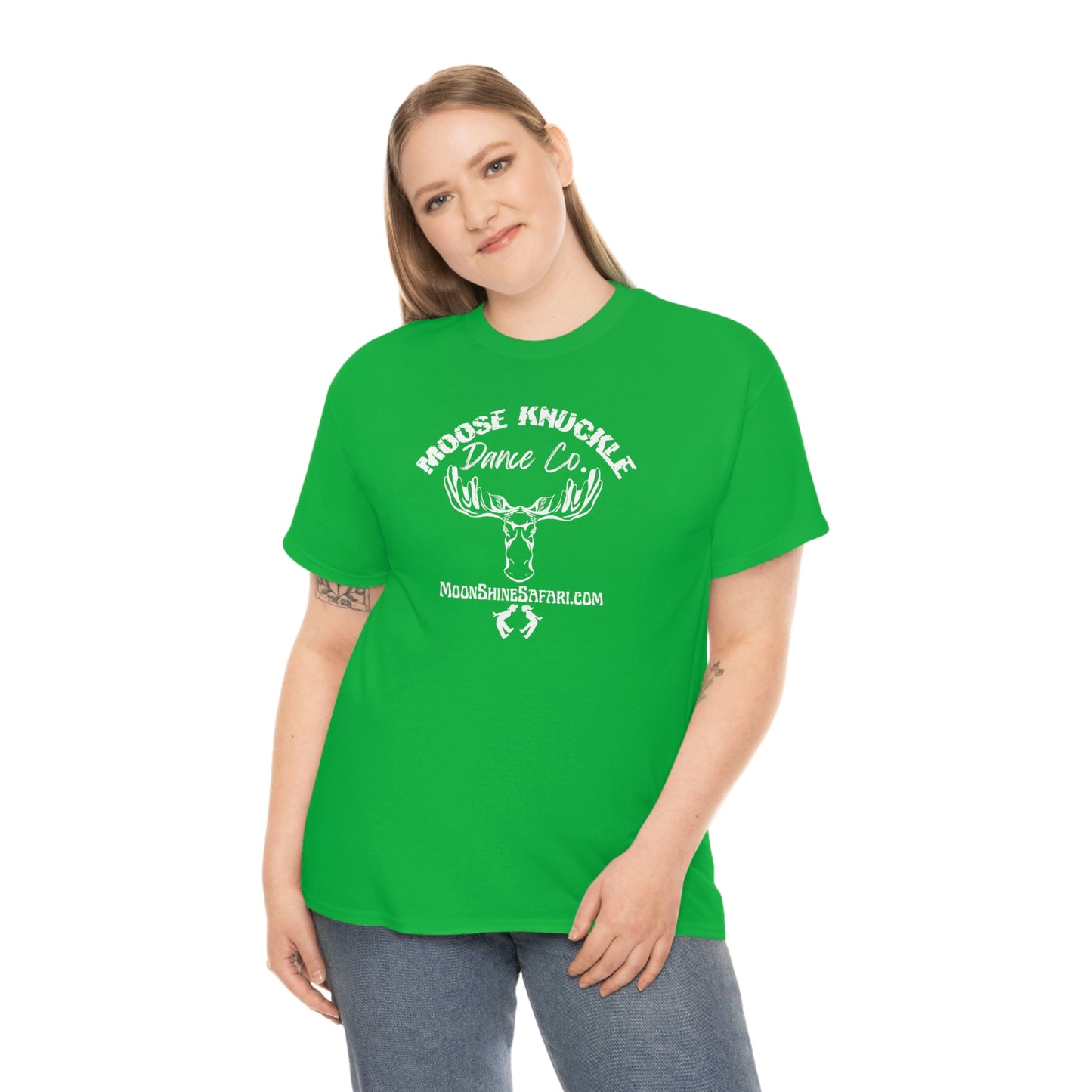 MoonShine Safari Moose Knuckle Dance Co Unisex Heavy Cotton Tee