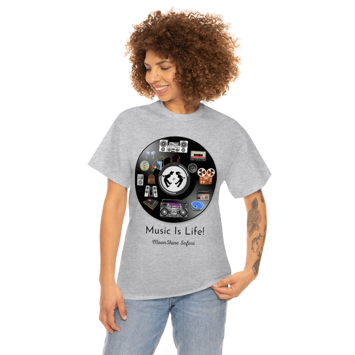 MoonShine Safari Music is Life Unisex Heavy Cotton Tee