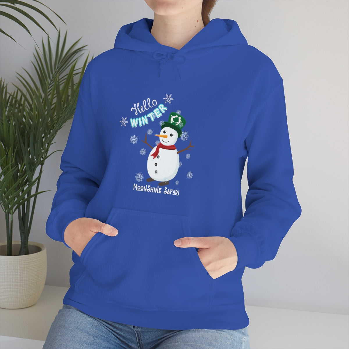 MoonShine Safari Winter Snowman Unisex Heavy Blend™ Hooded Sweatshirt