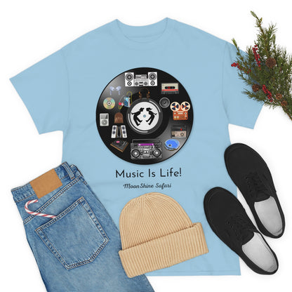 MoonShine Safari Music is Life Unisex Heavy Cotton Tee