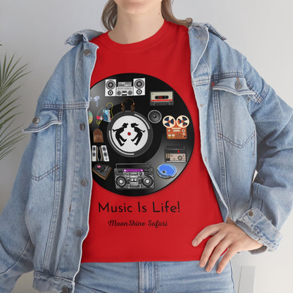 MoonShine Safari Music is Life Unisex Heavy Cotton Tee