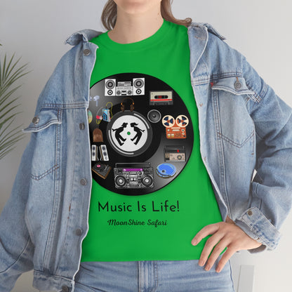 MoonShine Safari Music is Life Unisex Heavy Cotton Tee